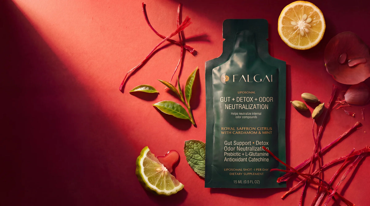 Enjoy a silky, sugar-free daily shot with notes of saffron, yuzu, and cardamom.